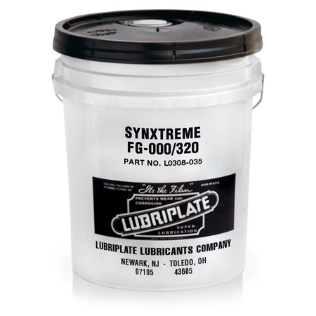 LUBRIPLATE Synxtreme Fg-000/320, 35 Lb Pail, H-1/Food Grade, Calcium Sulphonate Synthetic Nlgi No. 0 L0308-035